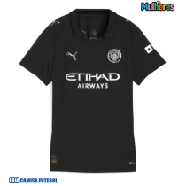 Camisa de Futebol Manchester City Rico Lewis #82 Equipamento Secundário Mulheres 2025-26 Manga Curta